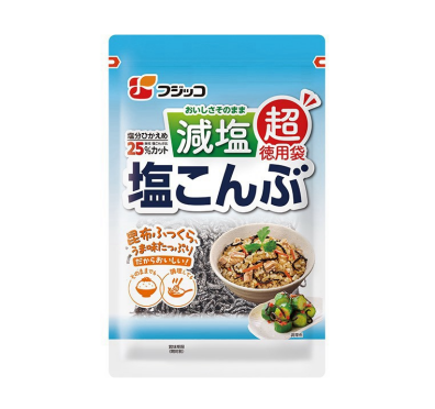 Fujicco 減鹽鹽昆布 超值包 120g（北海道昆布・日本直運）