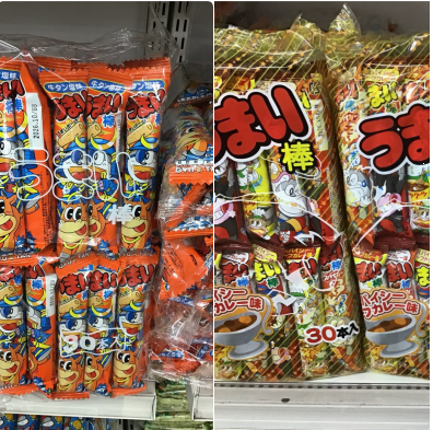 日本 Yaokin 玉米棒（うまい棒）鹽味牛舌風味 30入／香辣咖哩味 30入